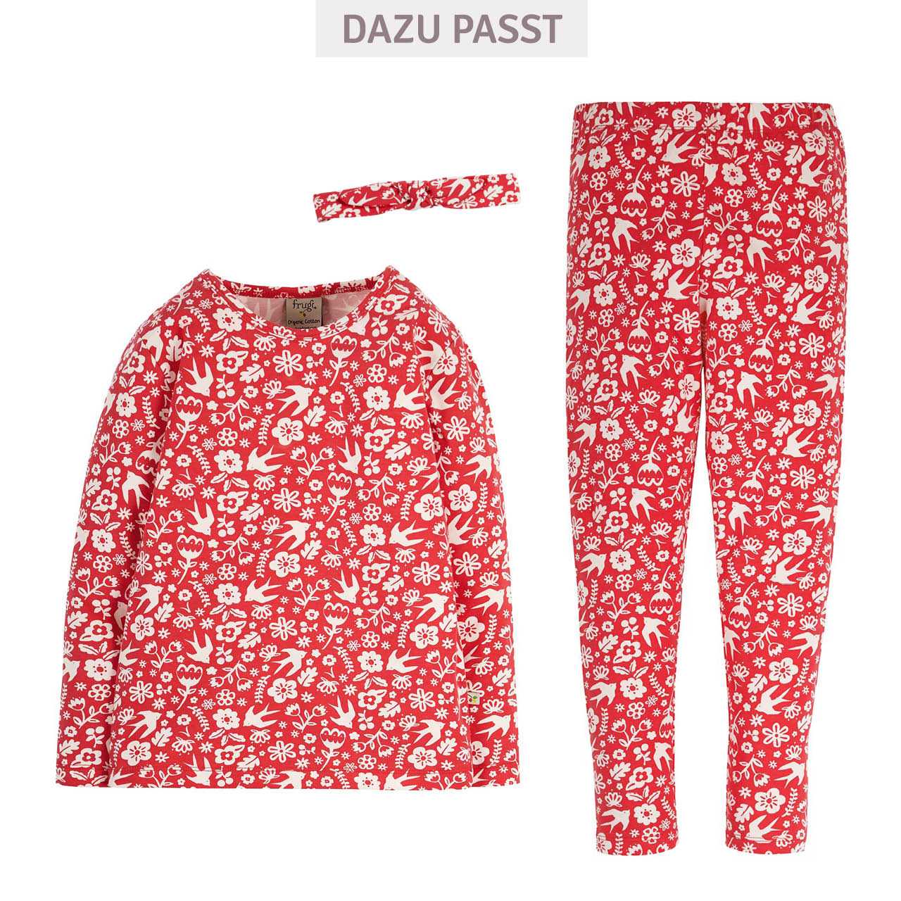 Leggings rote Blumenwiese