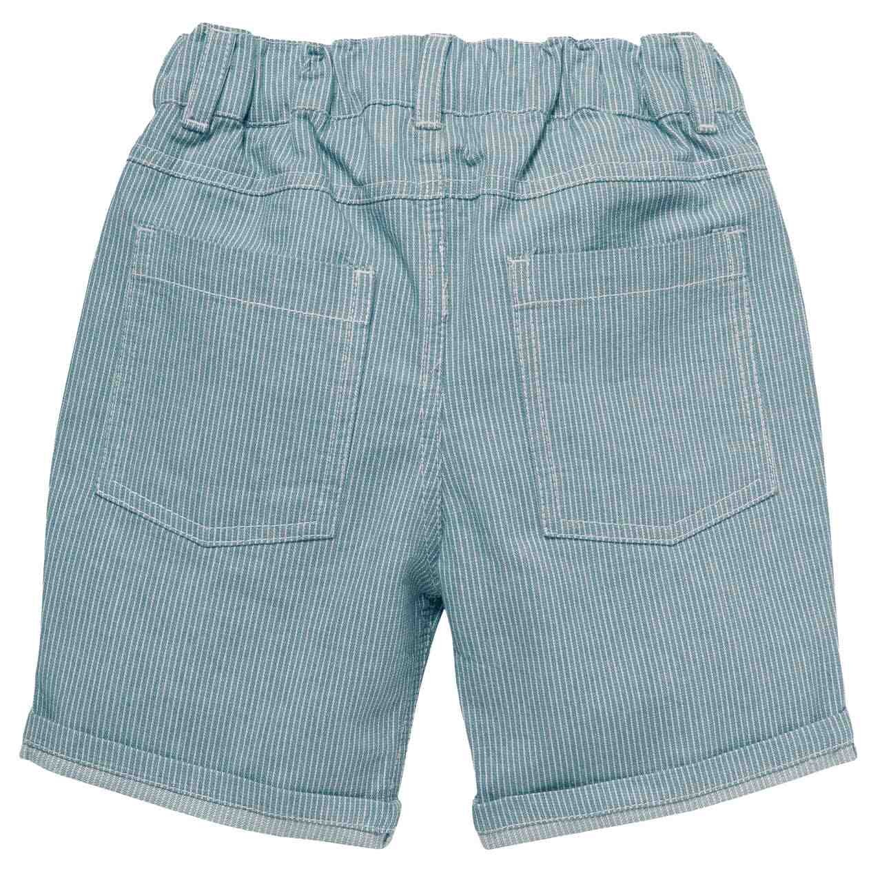 Baumwoll Bermuda jeansblau gestreift