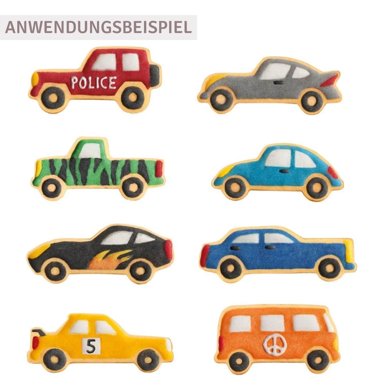 Ausstechformen Autos, 8 St.