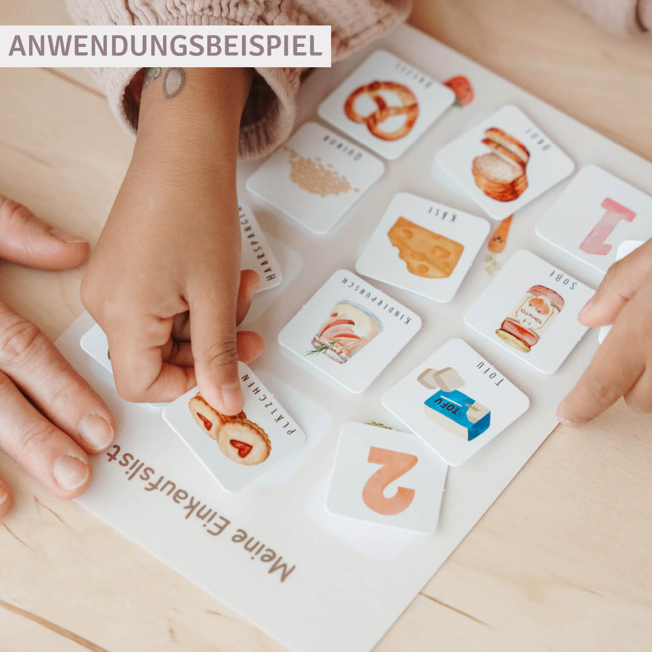 Einkaufsliste Geschwisterkarte ohne Symbole