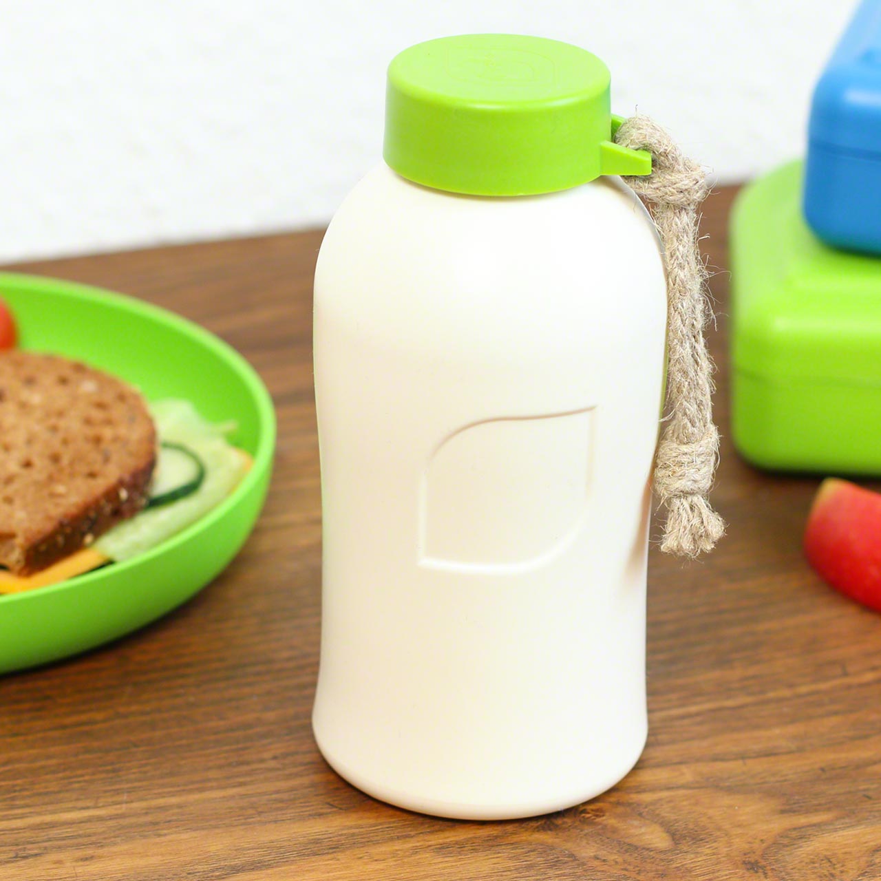 Trinkflasche auslaufsicher & melanienfrei – 400 ml grün