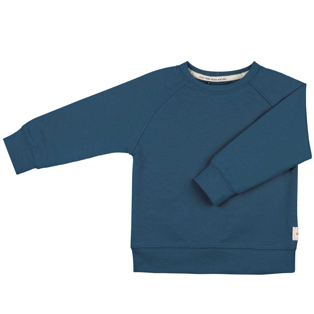 Dickeres Langarmshirt Bündchen blau