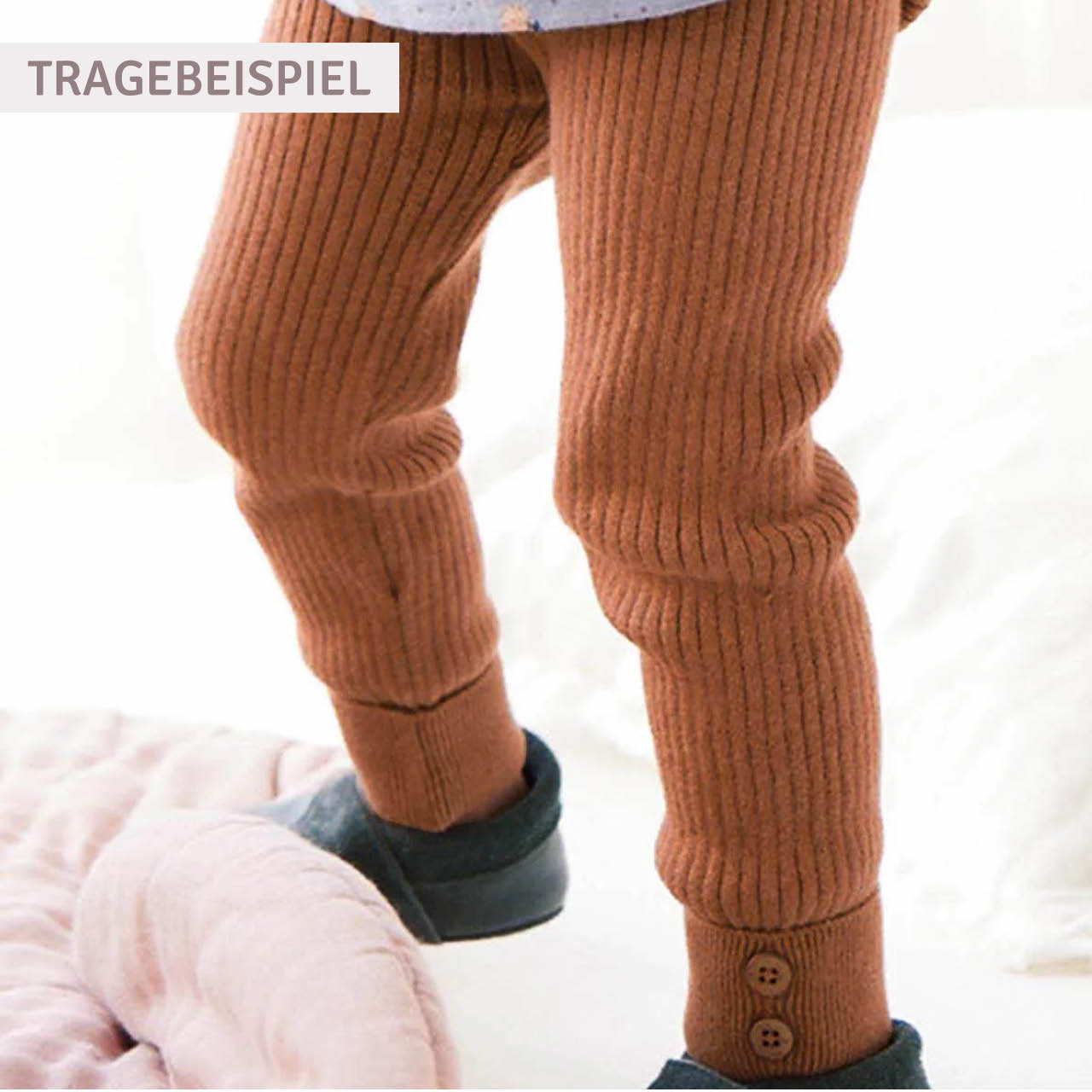 Warme Strickhose anthrazit meliert