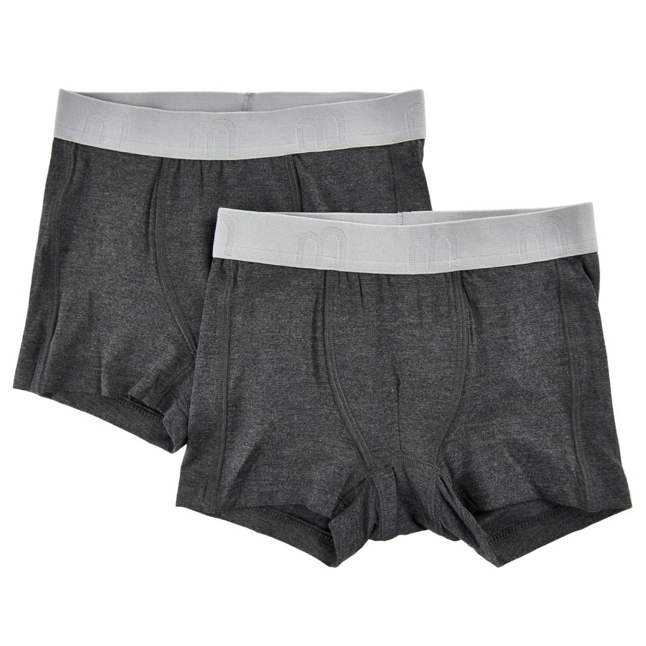 Boxershorts Doppelpack uni grau