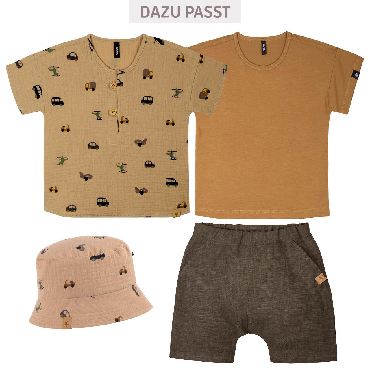 Leichte Leinen Shorts braun