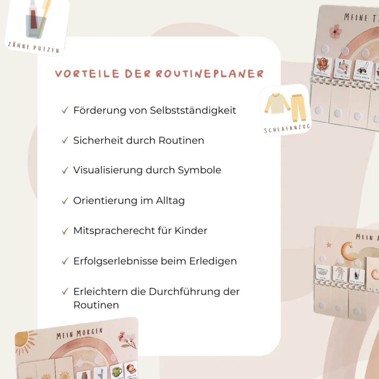 Routineplaner Regenbogen inkl. 420 Symbole