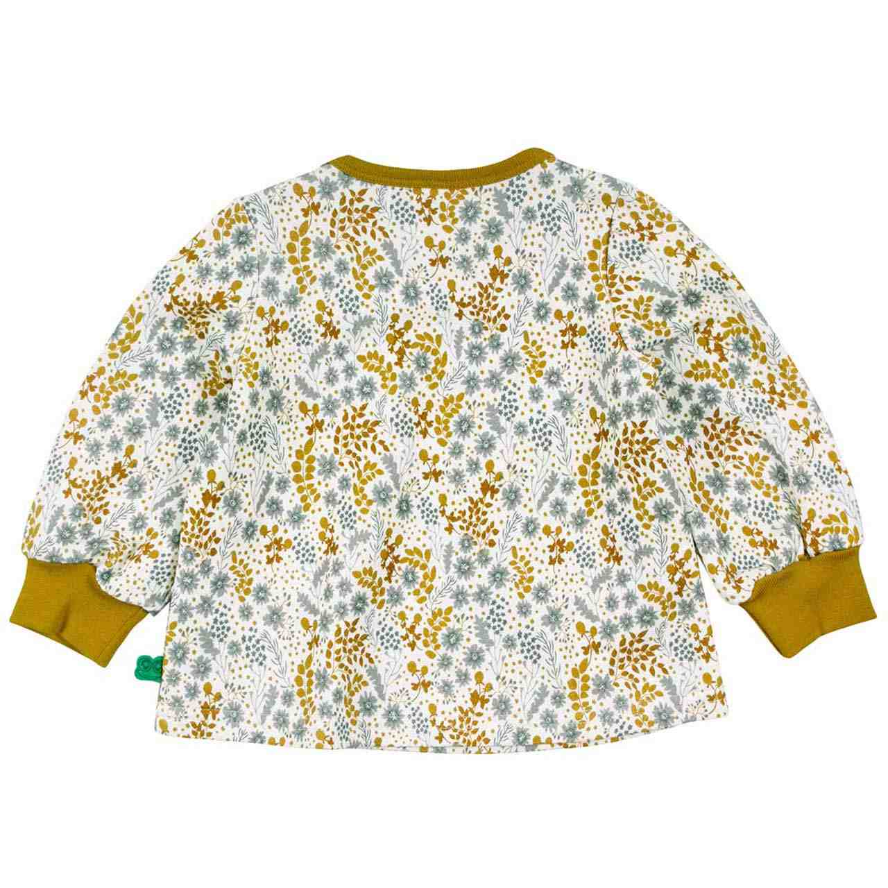 Dünnes Sweatshirt mit Blumen creme