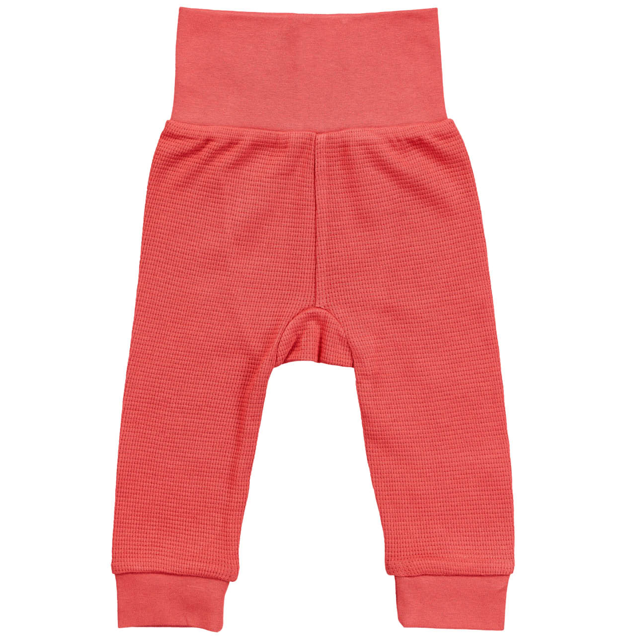 Bündchen Babyhose Waffel-Struktur Erdbeer-rot