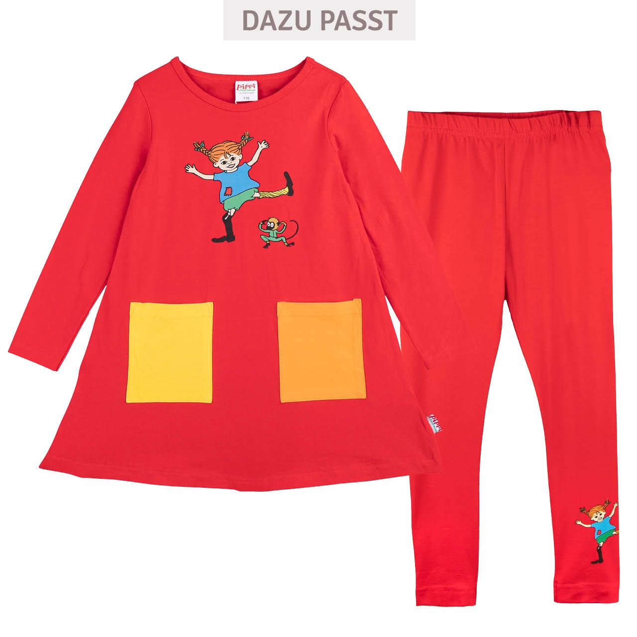 Leggings Pippi Langstrumpf rot