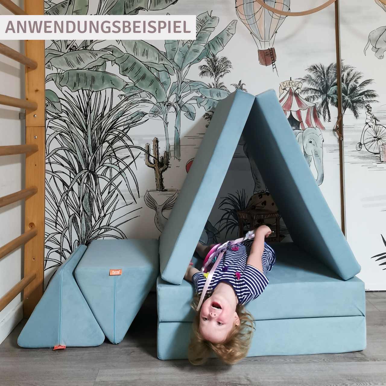 Funzy Spielsofa 4-teilig Altrosa