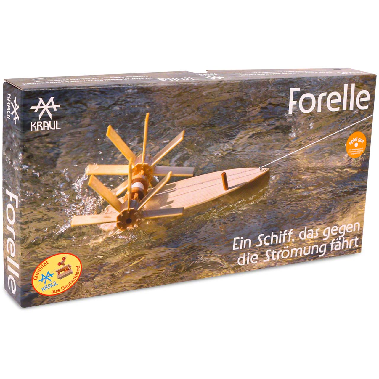 Forelle – Schiffbausatz flussaufwärts