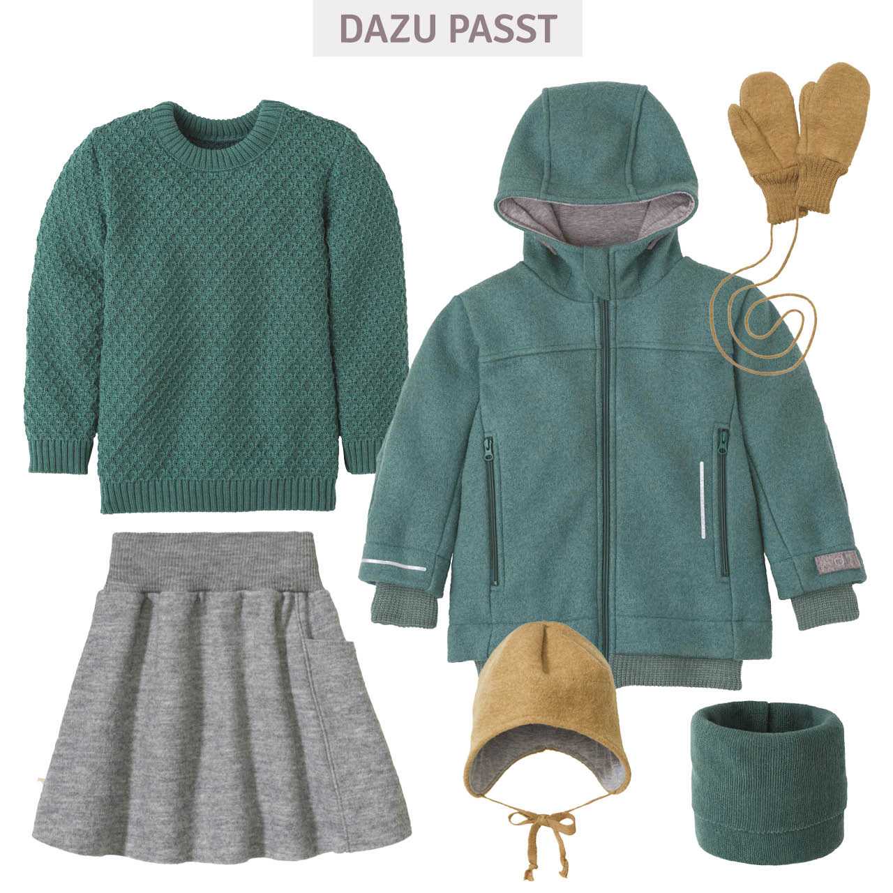 Walk Outdoor Jacke gefüttert eukalyptus