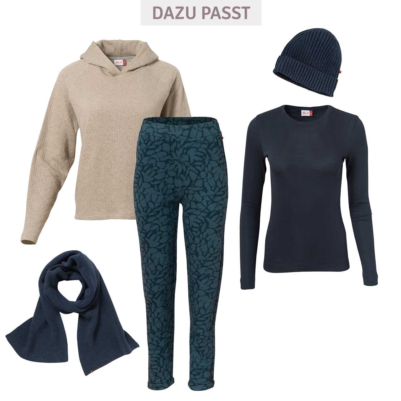 Schmal geschnittene Damen Sweathose blau