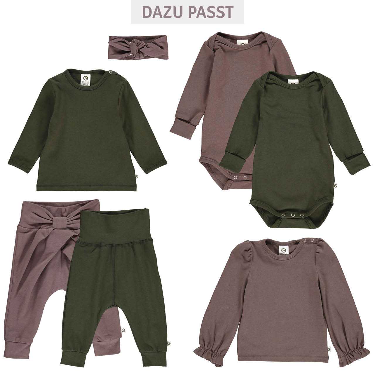 Dehnbares Basic Langarmshirt deep green