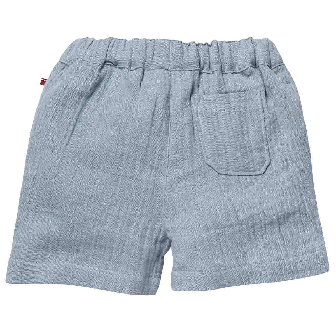 Leichte Musselin Shorts taubenblau