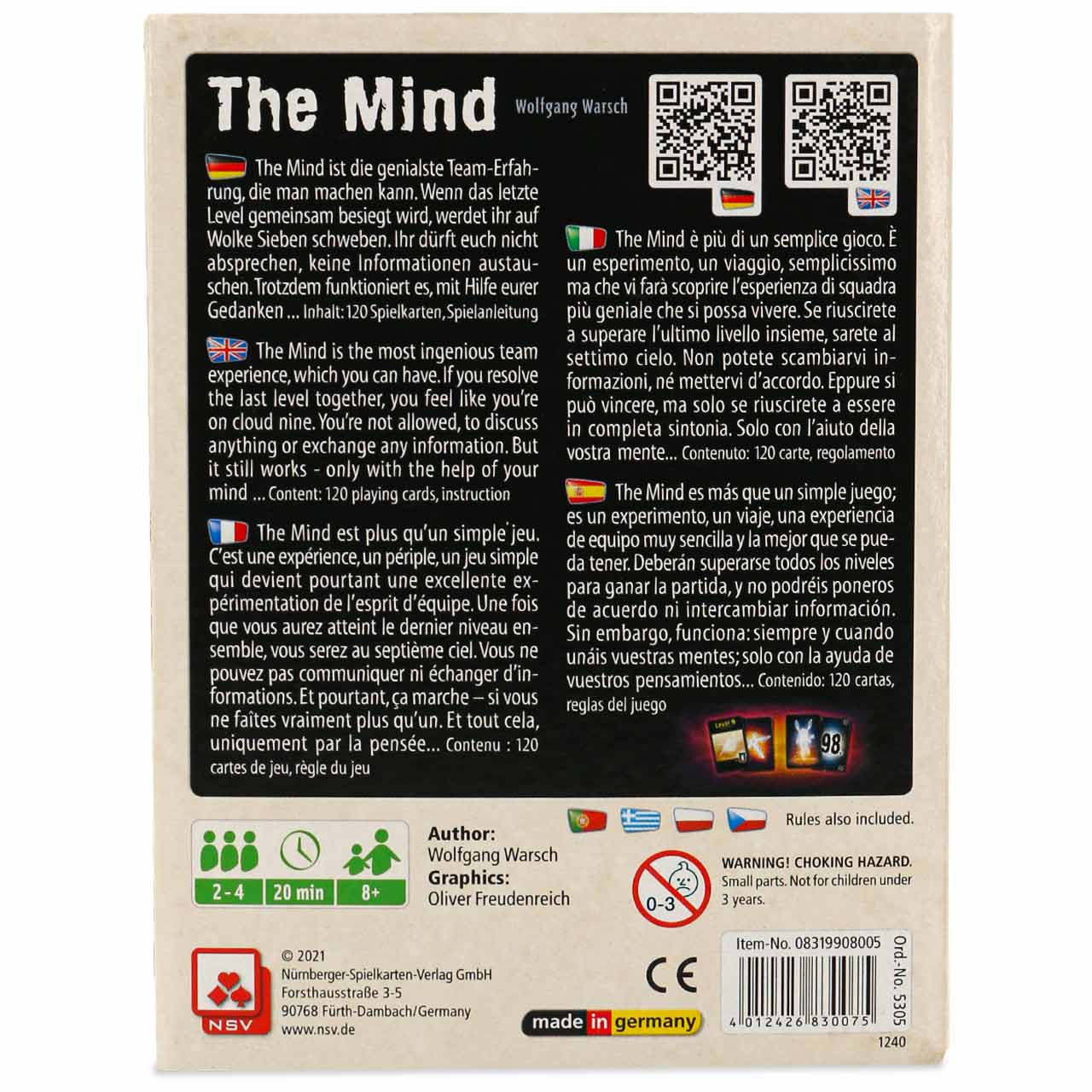 The Mind – kooperatives Kartenspiel ab 8 Jahren