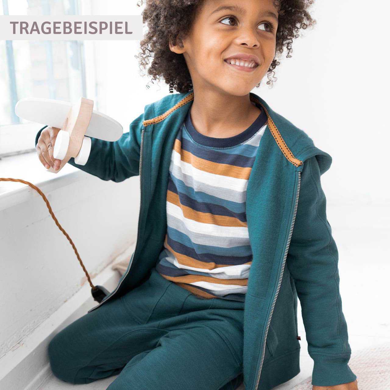 Sweatjacke mit Kapuze rauchblau