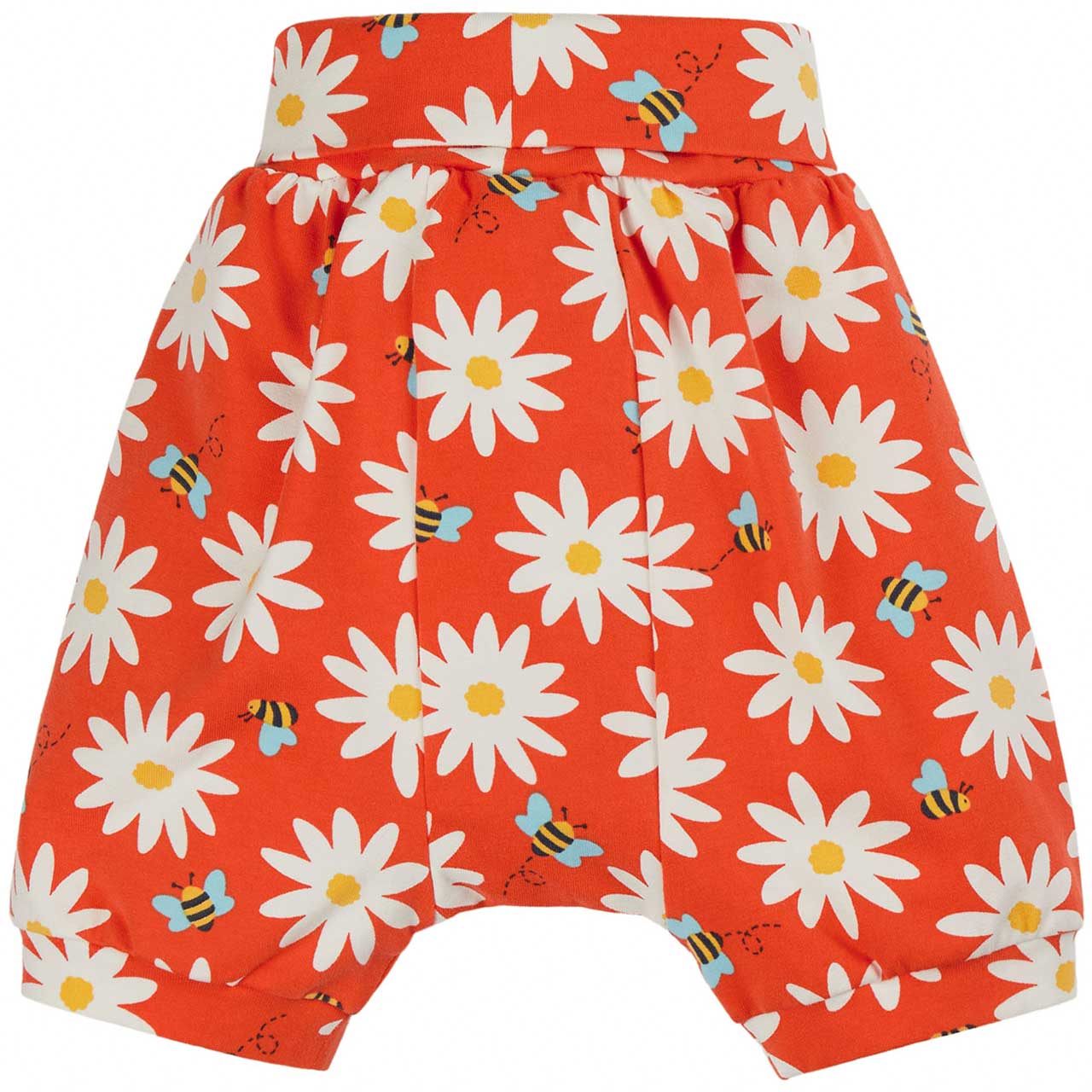 Leichte Mädchen Shorts Gänseblümchen orange