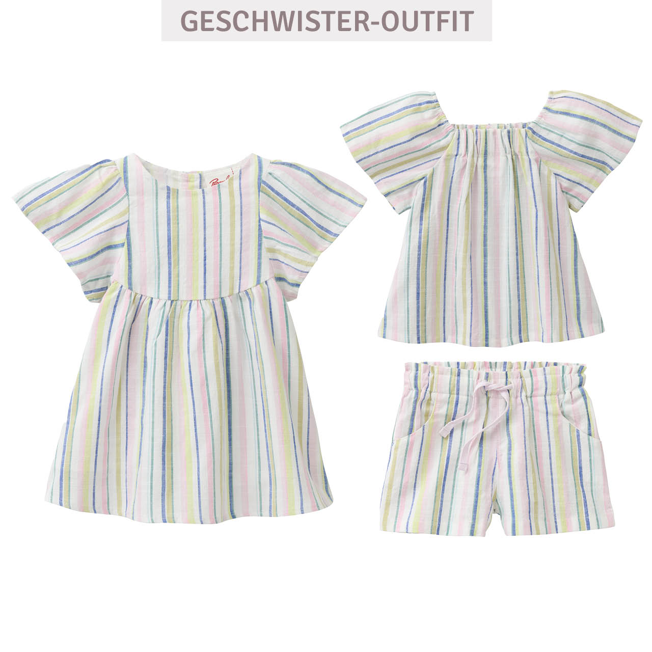 Leichtes bunt gestreiftes Web-Kleid