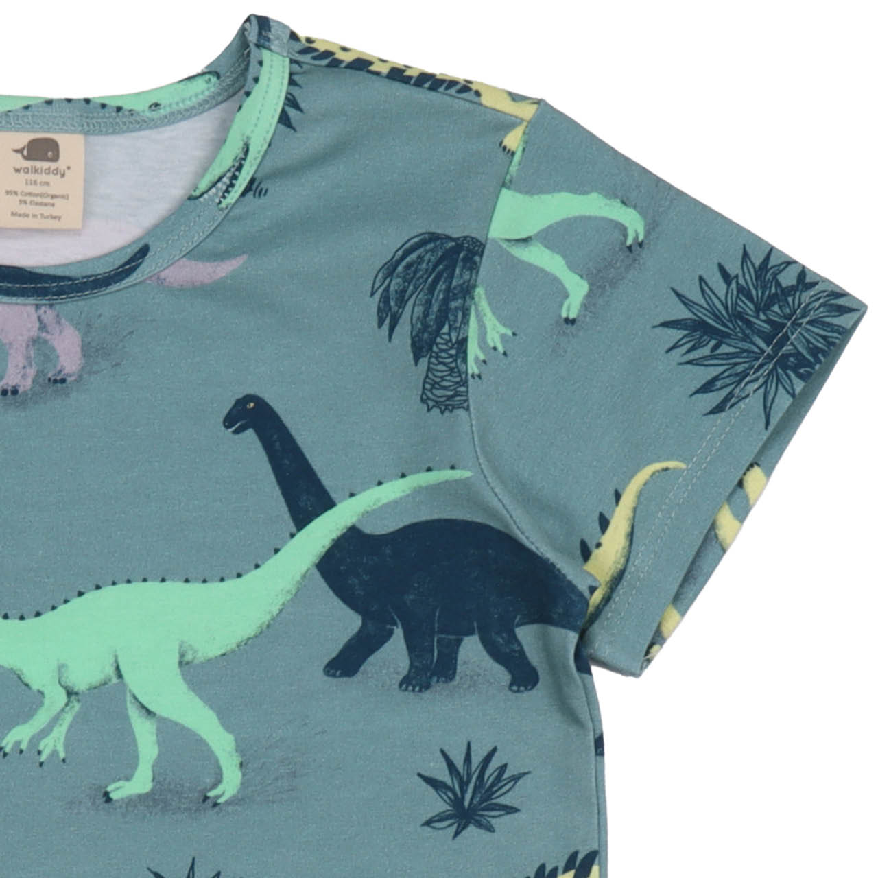 Shirt kurzarm Dinosaurier blau