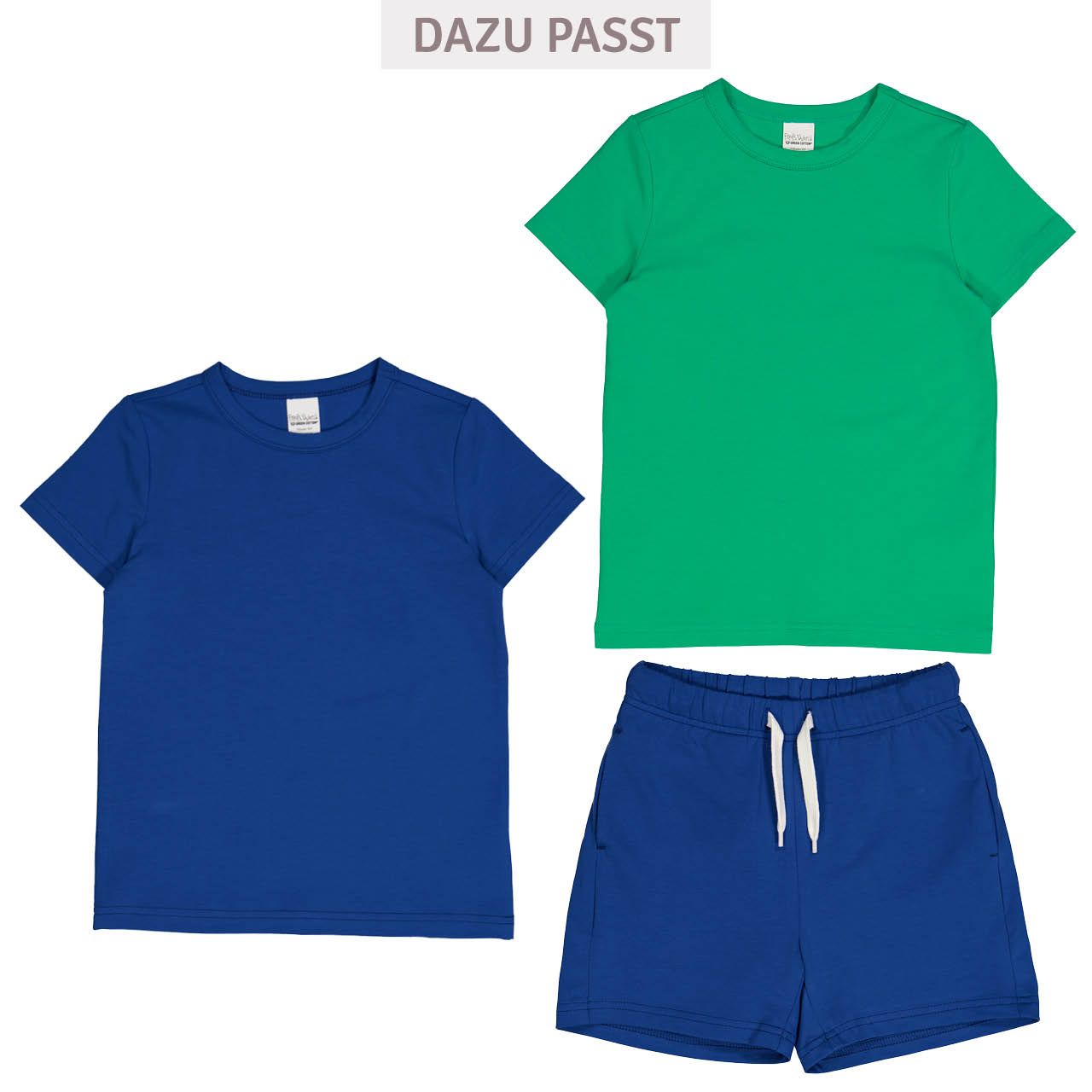 Weite Jersey Shorts uni blau