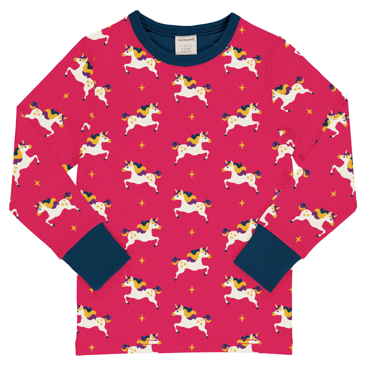 Weiches Langarmshirt Einhorn pink