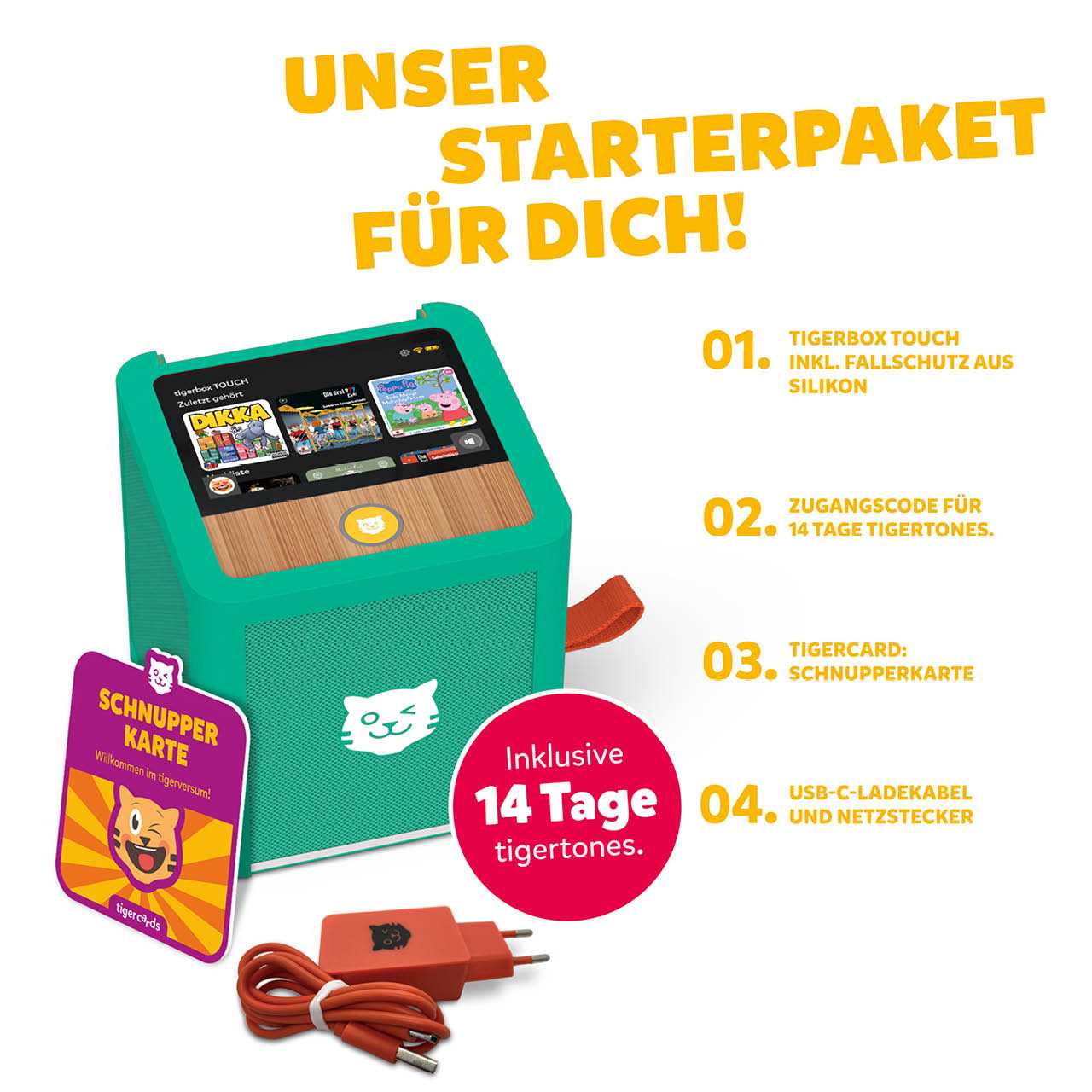 Tigerbox – grüne Hörbox für Kinder