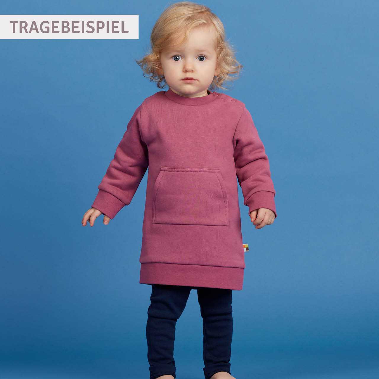 Sweat Langarmkleid braun