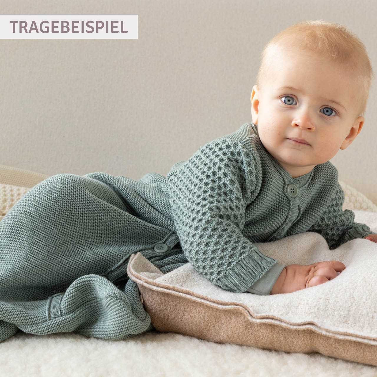 Langarm Strick-Schlafsack Wolle karamell 18°C - 20°C