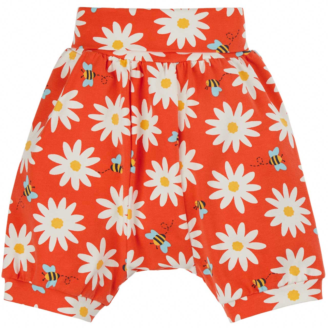 Leichte Mädchen Shorts Gänseblümchen orange