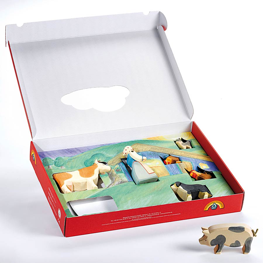 Bauernhof Set mit Diorama 8 Teile
