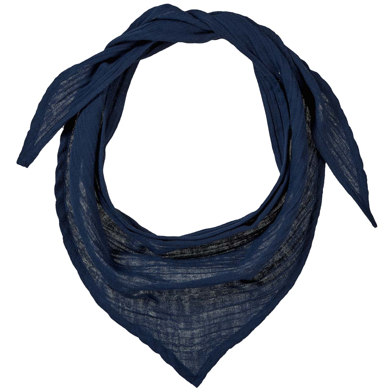 Weiches Musselin Halstuch navy 120x28 cm