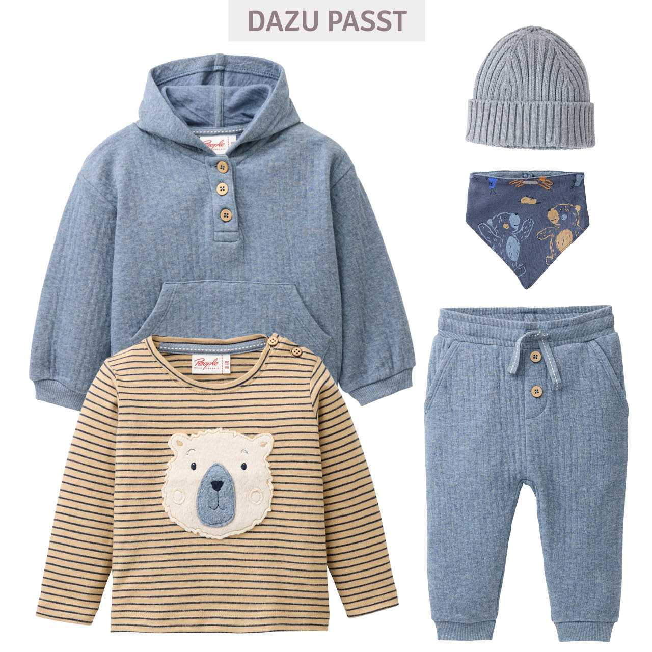 Super softe kuschelige Freizeithose rauchblau