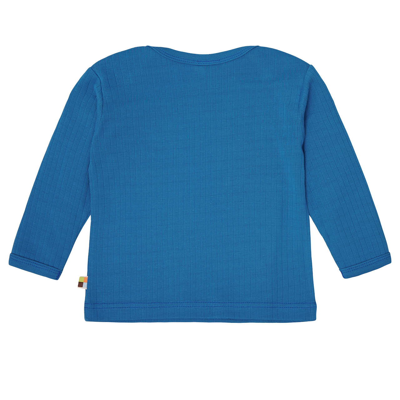 Softes Langarmshirt grobe Rippe blau