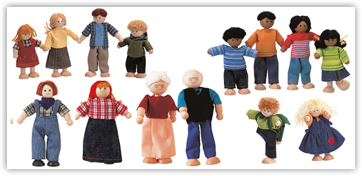 Produktfotos von verschiedenen Puppen