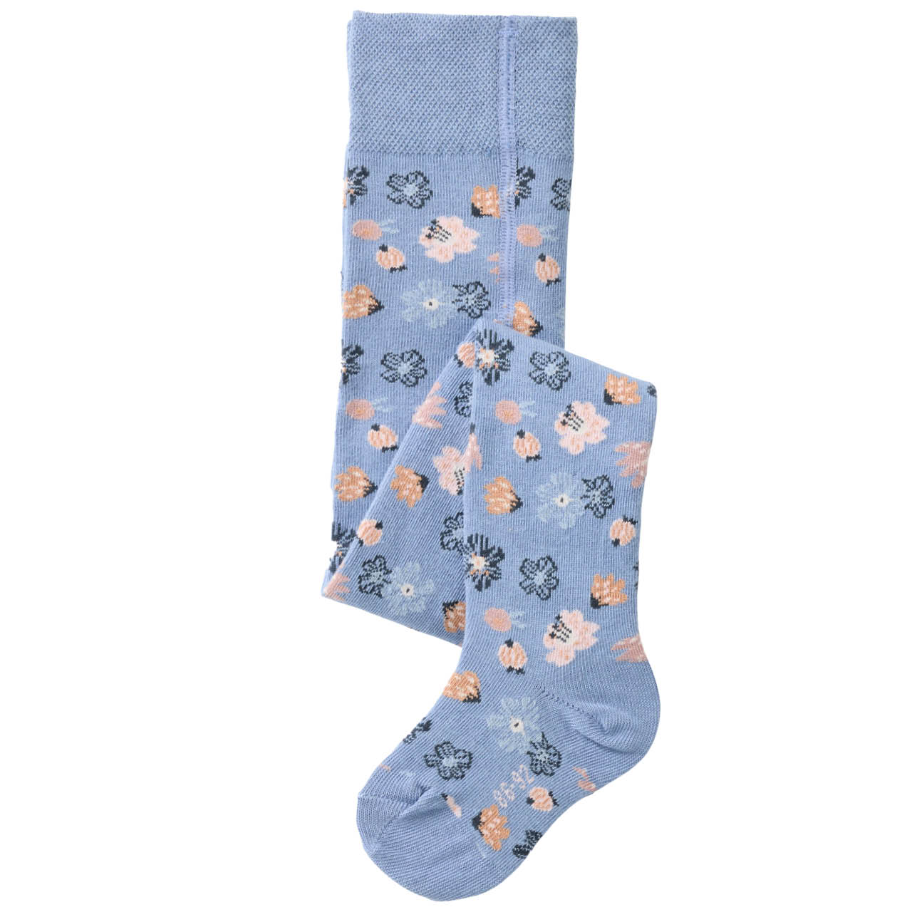 Strumpfhose Blumen rauchblau