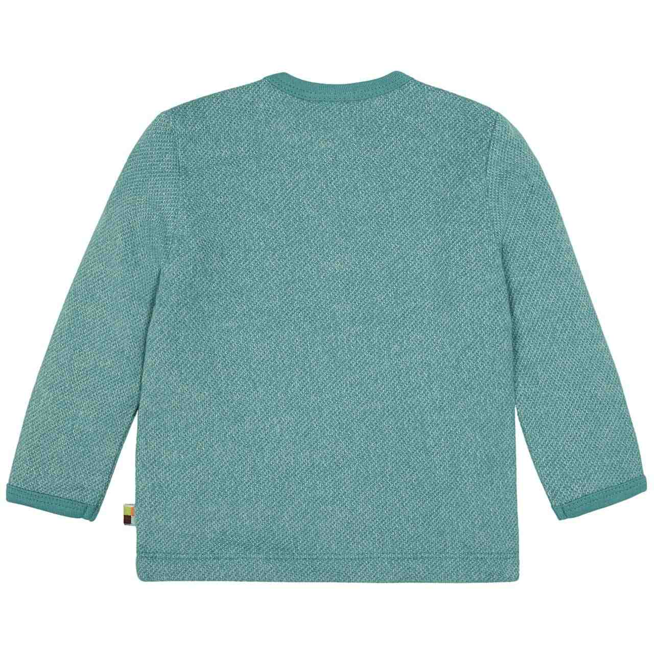Weiches Strick Shirt langarm petrol meliert