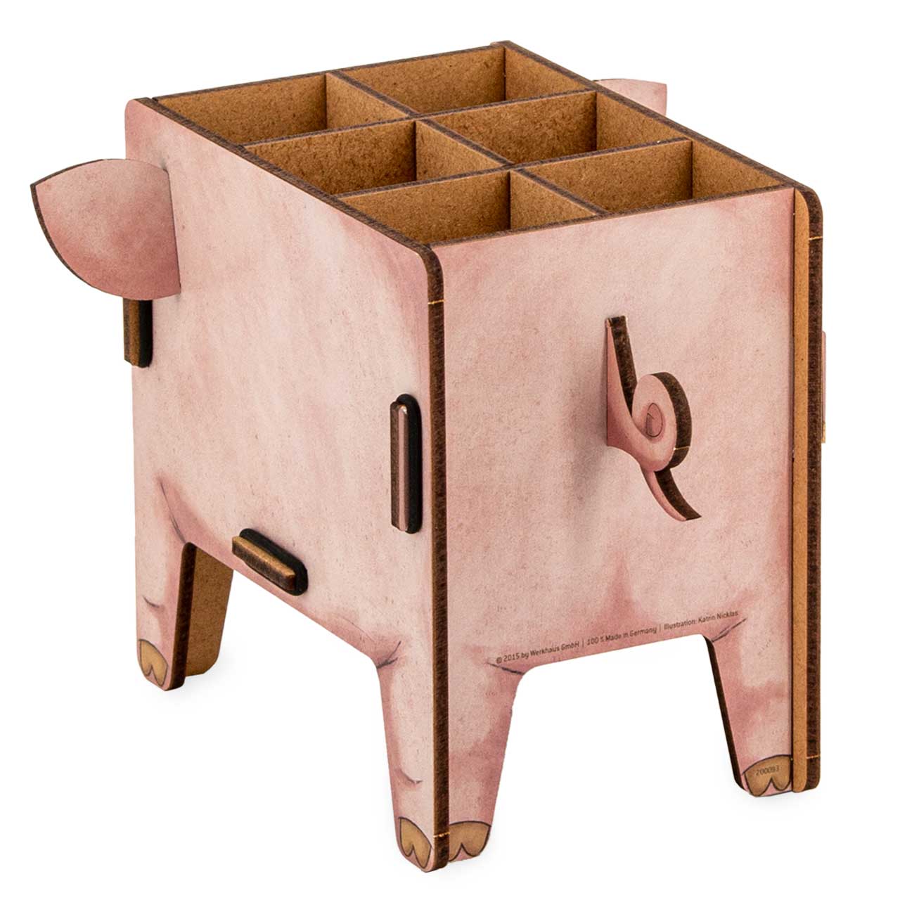 Stiftehalter Schwein – Holz Stiftebox mit Stecksystem