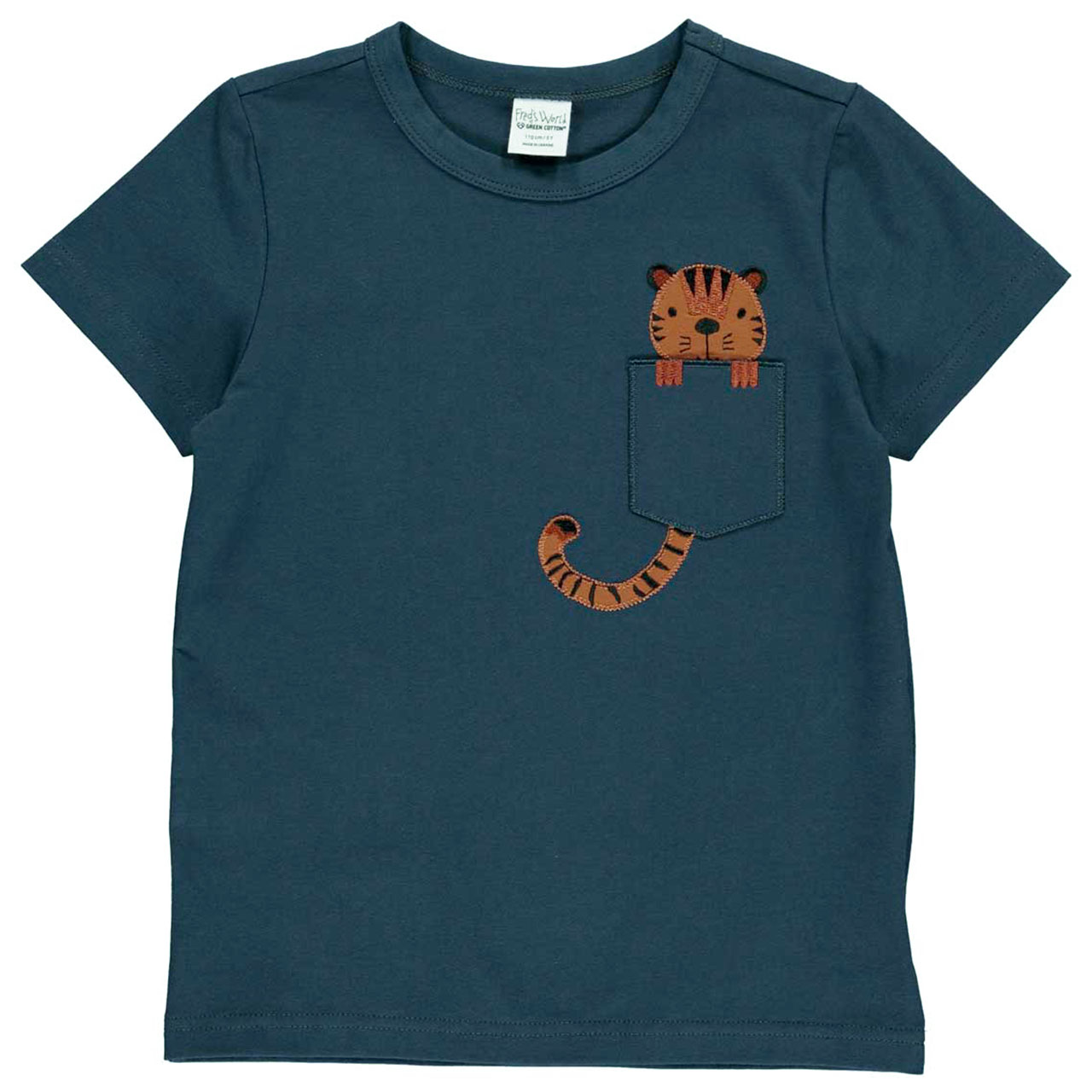 Kurzarm T-Shirt Tiger navy