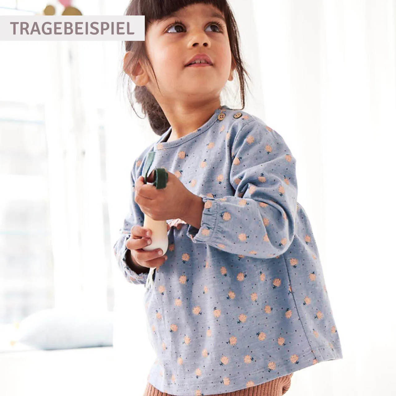 Süßes Langarmshirt Strandtag weiß