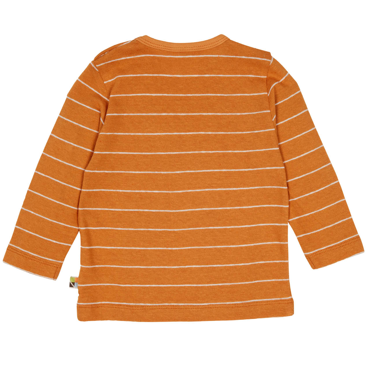 Luftiges Leinen Shirt langarm orange geringelt