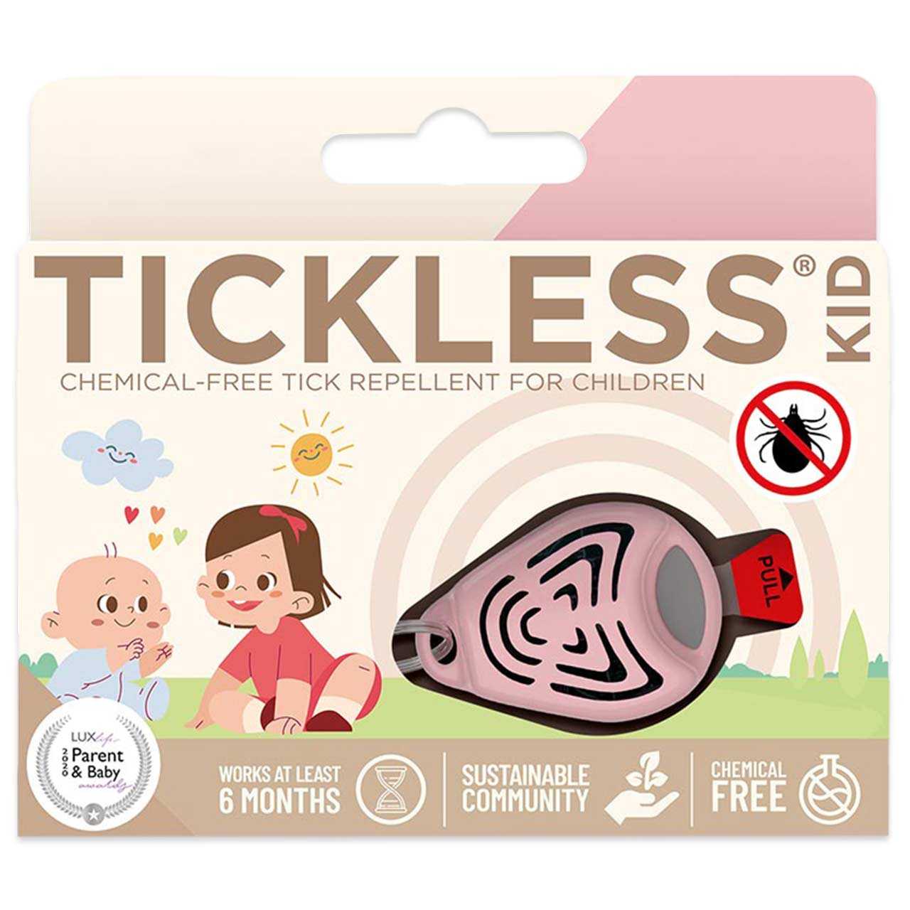 Tickless Ultraschall-Zeckenschutz für Kinder – Pink