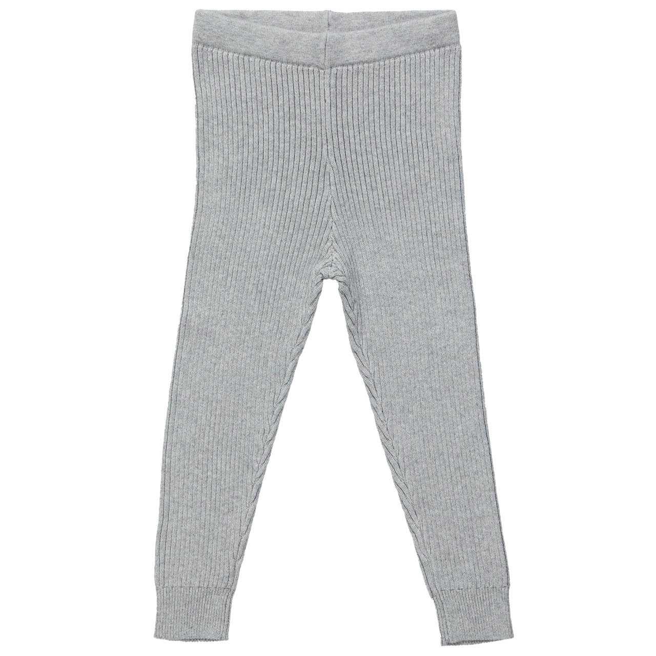 Warme Strickleggings Kinder grau