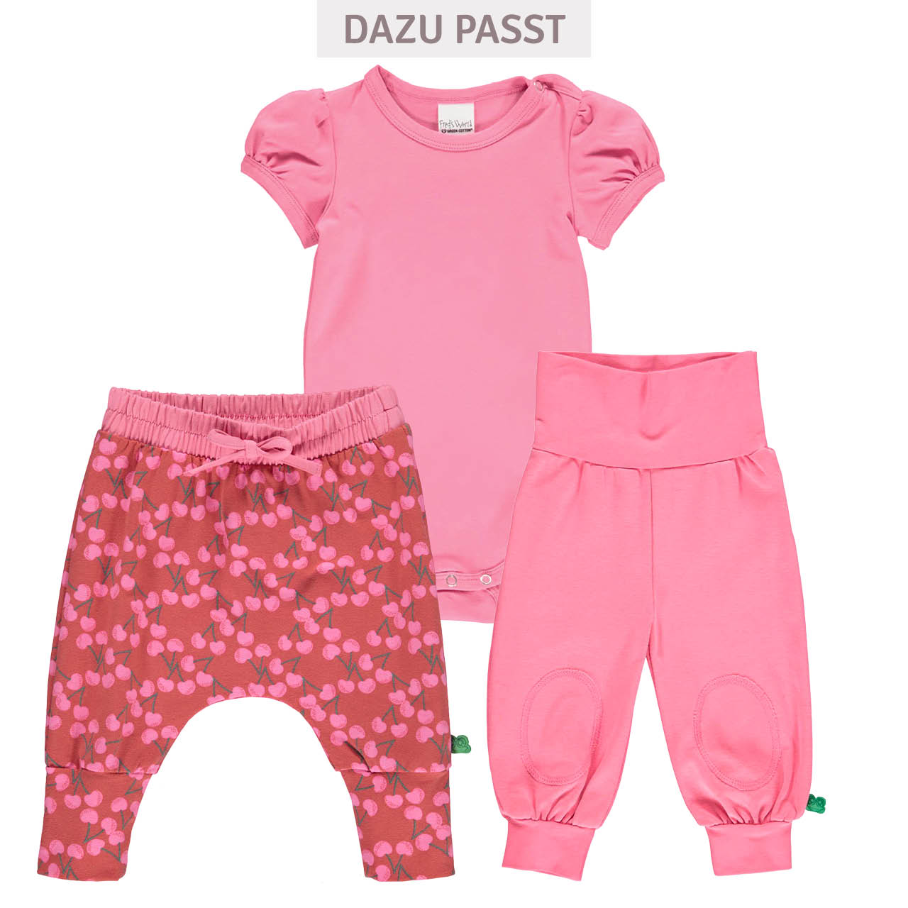 Basic Body kurzarm Puffärmel pink