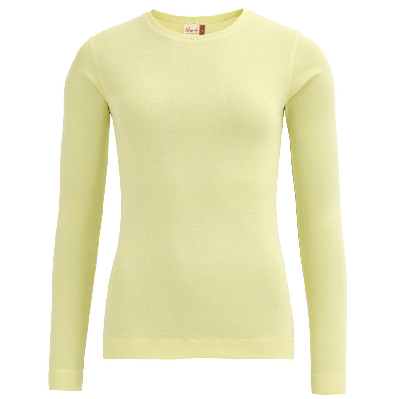 Weiches Damen Langarmshirt Rippe limette