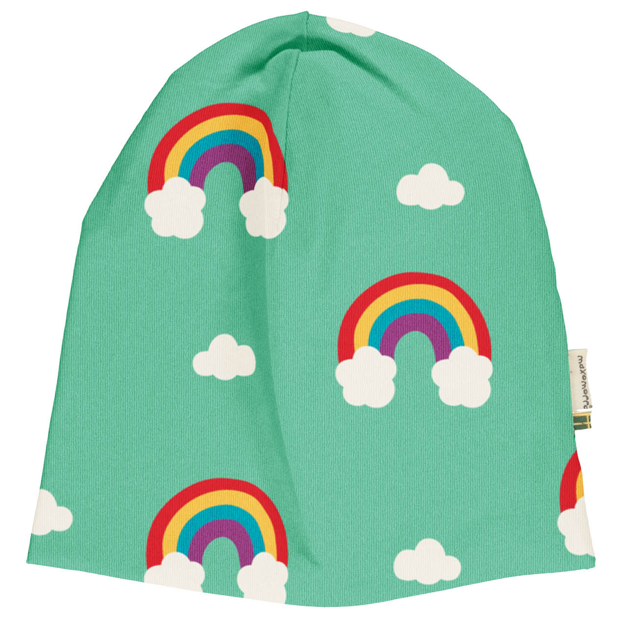 Beanie leicht Regenbogen türkis