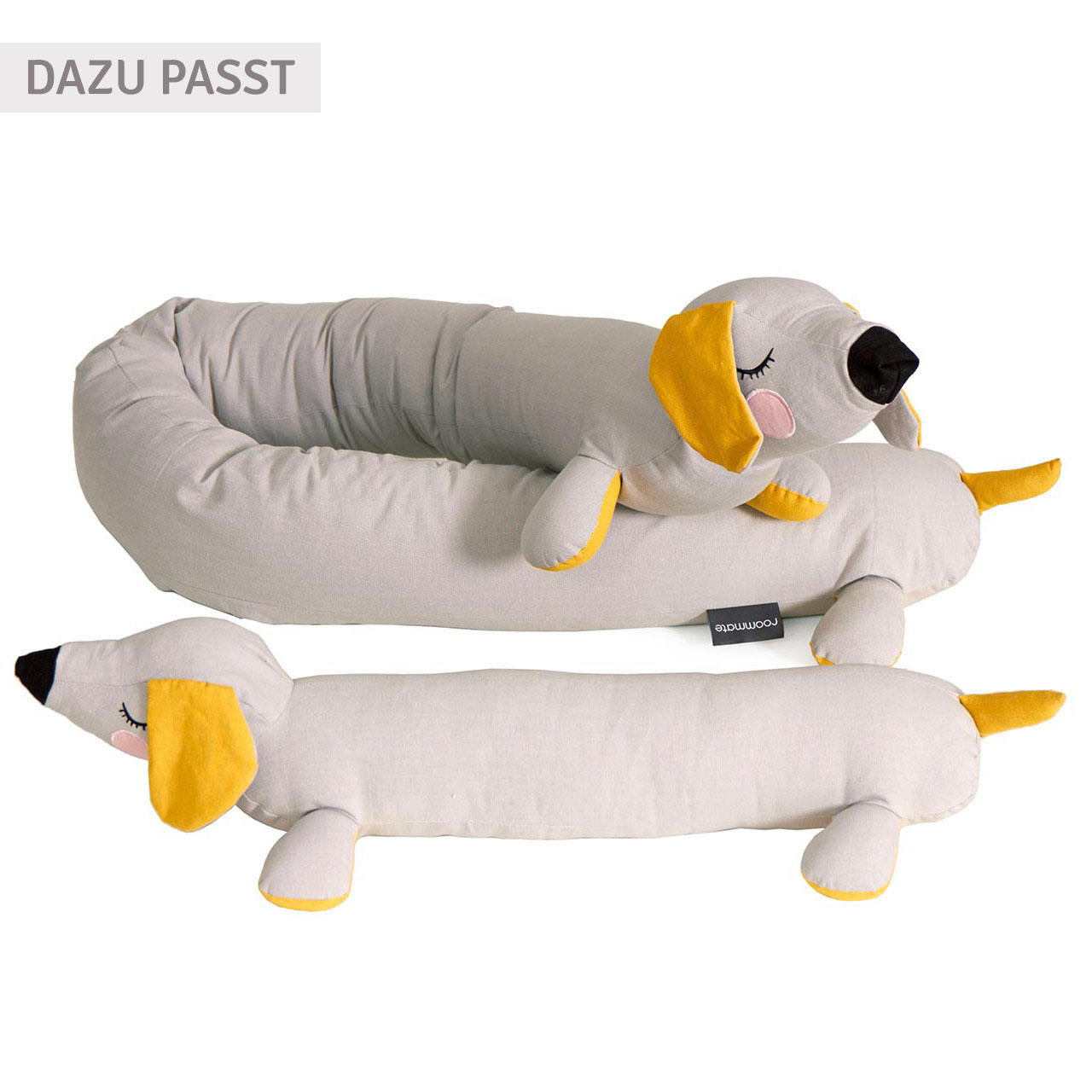 Nestchen Dackel 195 cm - grau