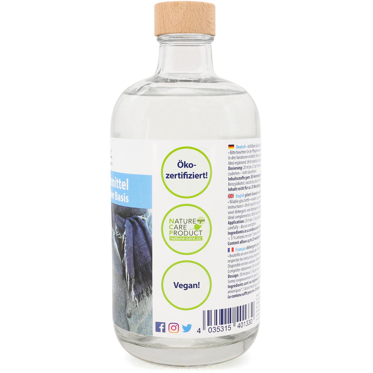 Wollwaschmittel auf pflanzlicher Basis – 500 ml