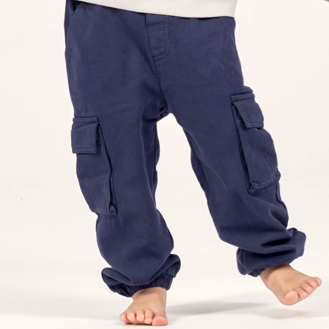 Herbsthose gefüttert Twill Outdoor navy