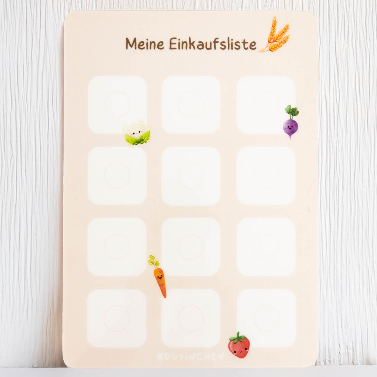 Einkaufsliste Geschwisterkarte ohne Symbole